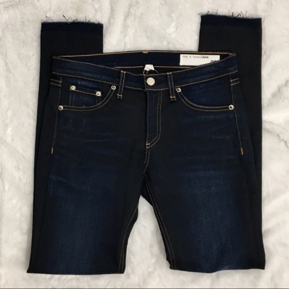 Rag & Bone skinny jeans raw hem